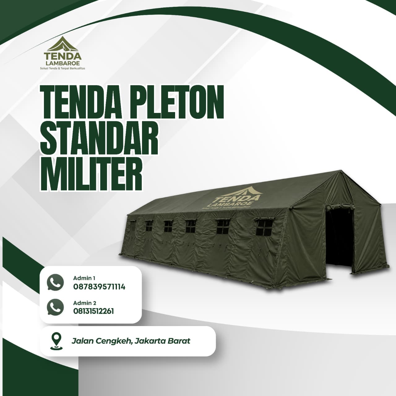Tenda Pleton Standar Militer